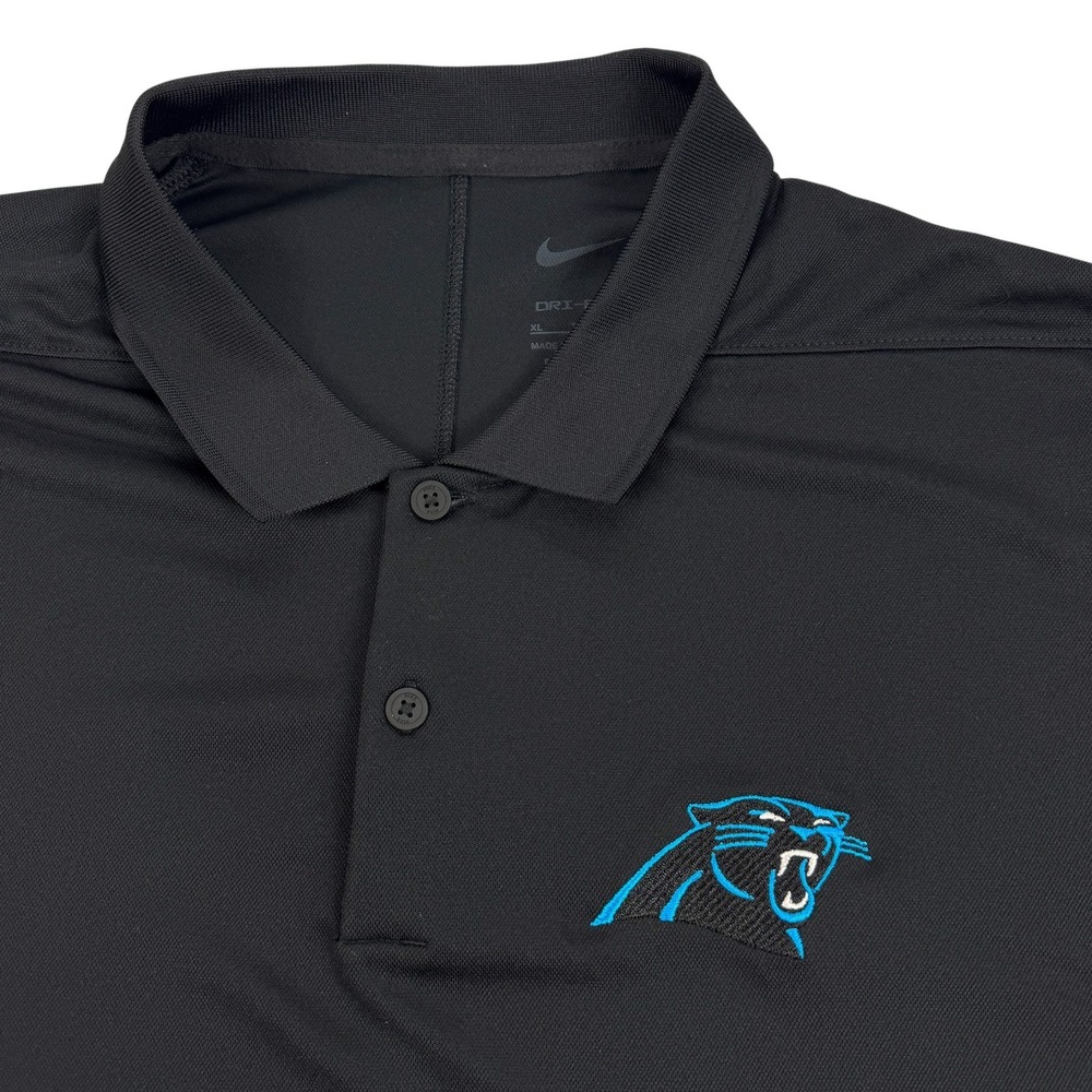 Carolina Panthers Victory Polo Shirt Mens XL Black NFL Football Nike Golf Preppy